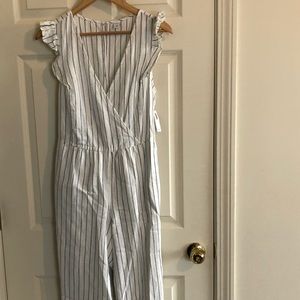 NWT striped linen jumpsuit!